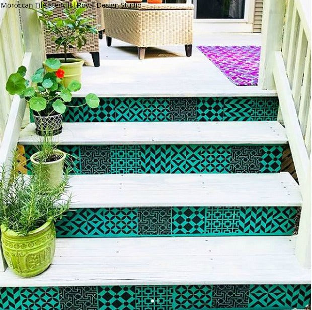 Bohemian Stencils to Inspire Your Inner Boho Babe - Wall Stencils, Floor Stencils, Furniture Stencils from Royal Design Studio - DIY Decor Project Ideas