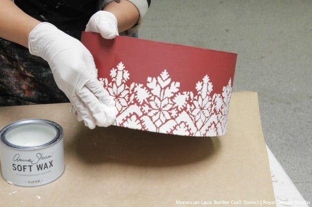 How To Decorate & Stencil DIY Christmas Gift Boxes with Holiday Craft Stencils