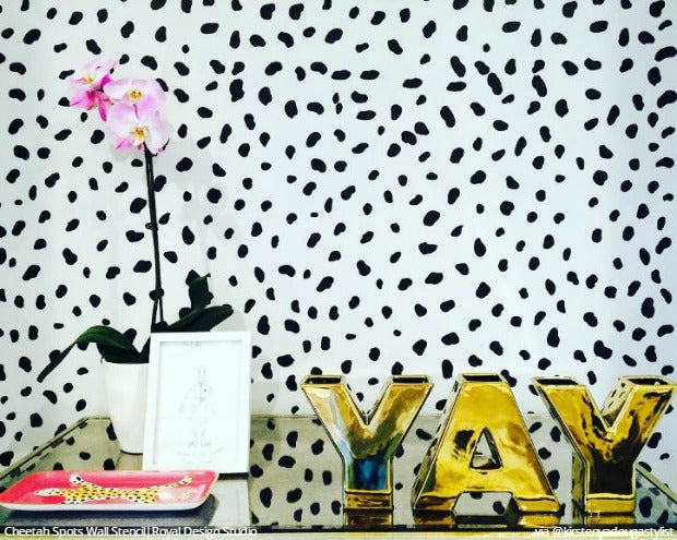 26 Easy DIY Decor Projects and Stencil Ideas from Creative Customers on Instagram - Wall Stencils, Floor Stencils, and Craft Stencils for Painting Home Decor from Royal Design Studio