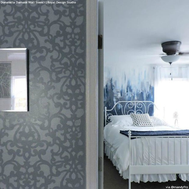 11 DIY Wall Stencil Ideas for Dreamy Romantic Bedroom Decor - Royal Design Studio