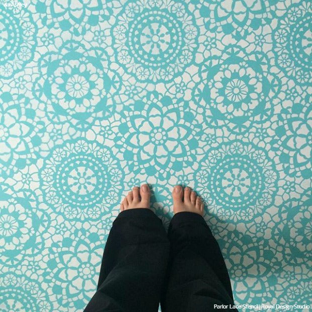 Make Old Floors New & Fabulous with Floor Stencils - 9 DIY Decor Ideas & Floor Makeovers - Royal Design Studio Stencils for Painting
