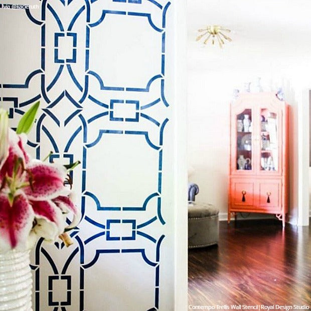 26 Easy DIY Decor Projects and Stencil Ideas from Creative Customers on Instagram - Wall Stencils, Floor Stencils, and Craft Stencils for Painting Home Decor from Royal Design Studio