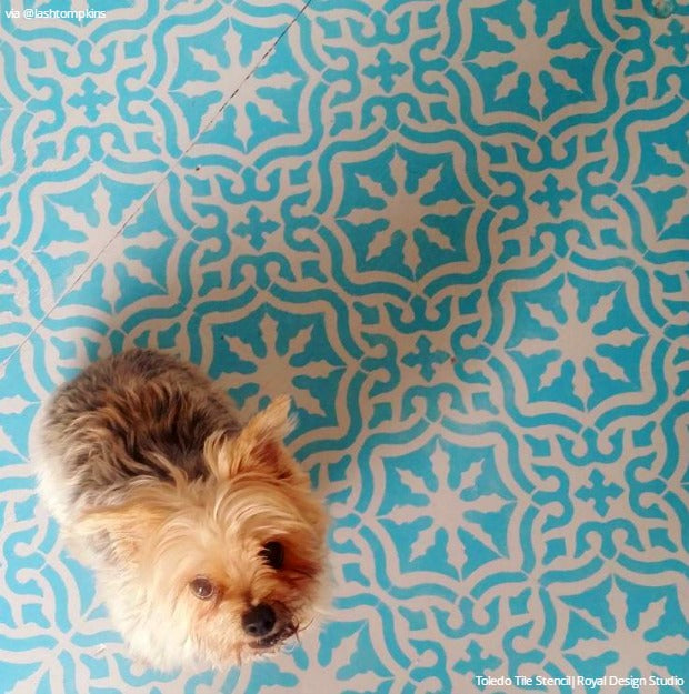 26 Easy DIY Decor Projects and Stencil Ideas from Creative Customers on Instagram - Wall Stencils, Floor Stencils, and Craft Stencils for Painting Home Decor from Royal Design Studio