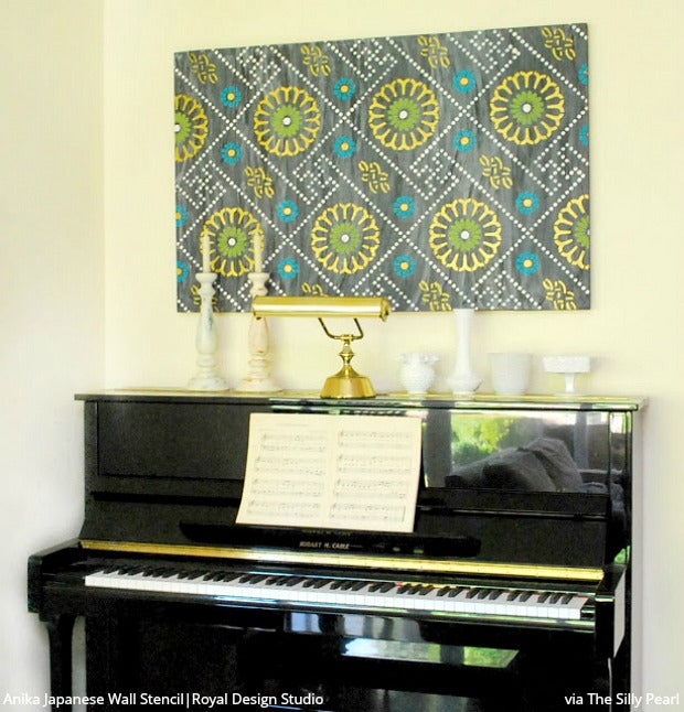 Do It Yourself: 16 Stenciled Wall Art Ideas using Custom Wall Pattern Stencils for Painting Home Decor
