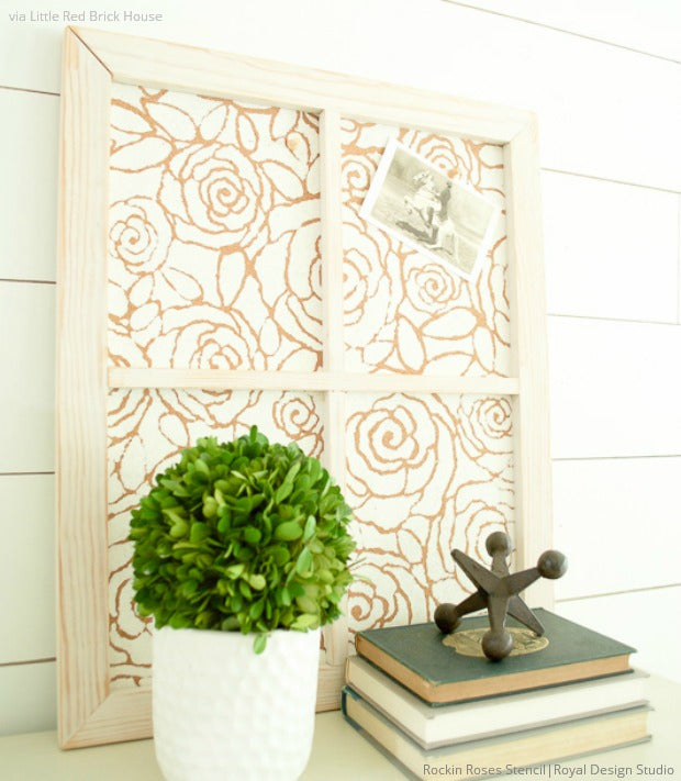 Stencil Design Challenge: 12 Bloggers Tackle Custom Decor, and Win! DIY Decor Ideas using Royal Design Studio Furniture & Wall Stencils