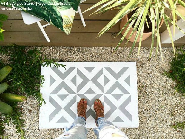 Tile Trend: 12 DIY Home Decor Ideas to Make it Easy and Affordable with Stencils from Royal Design Studio