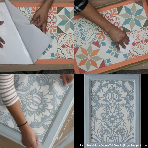 5 Easy Stencil Ideas with Paint, Peel & Stick Canvas from Royal Design Studio
