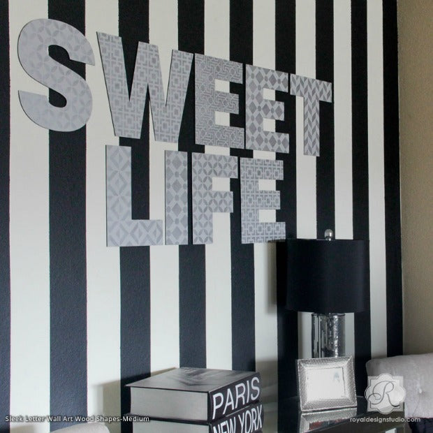 Say It with Craft Stencils & Letter Wall Art Ideas - Nursery Decor, Wedding Gifts, Dorm Room - Royal Design Studio