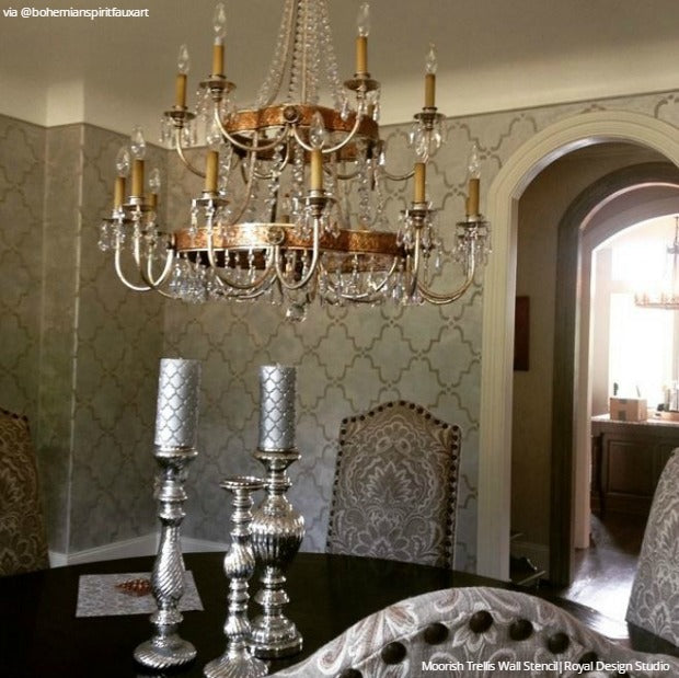 Wall, Floor & Furniture Stencils Inspire Interiors on Instagram - 23 Easy DIY Decor Ideas - Royal Design Studio