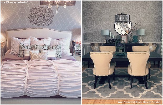 Amazing Stencil Projects Ideas for Insta-Inspiration - The Best 18 Instagram Photos using Royal Design Studio Wall Stencils, Floor Stencils, and Furniture Stencils