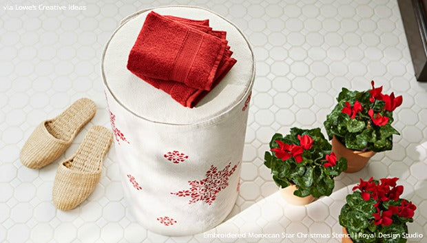 3 DIY Christmas Stencil Project Ideas from Lowe’s Creative Ideas and Royal Design Studio