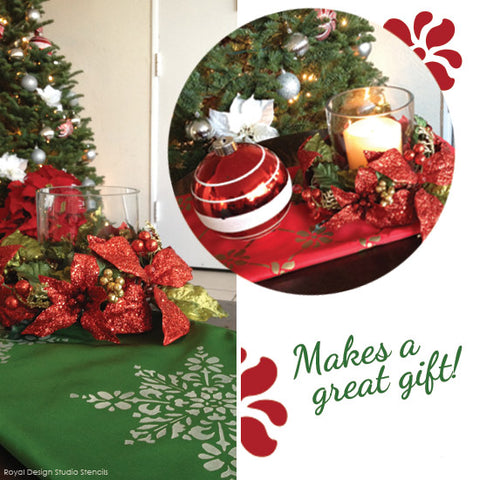 Make a great holiday gift with stenciled table runners | Royal Design Studio