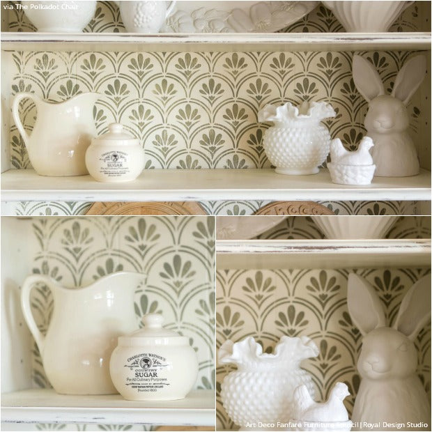 How to Paint a Shabby Chic Bookcase with Furniture Stencils & Chalk Paint