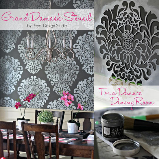 Stencil Ideas for Dramatic Dining Rooms