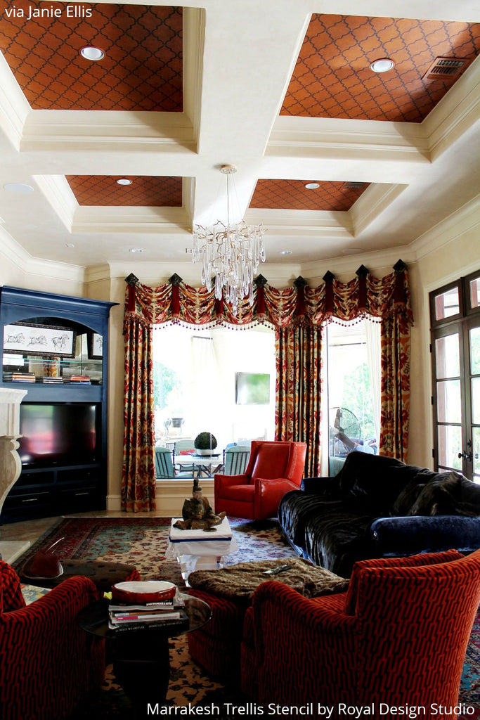 On the Up and Up: 10 Ideas on How to Decorate Your Home with Ceiling Stencils