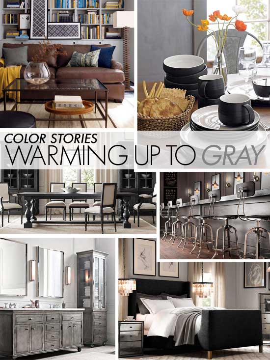 Gray color trend for stenciling walls and furniture