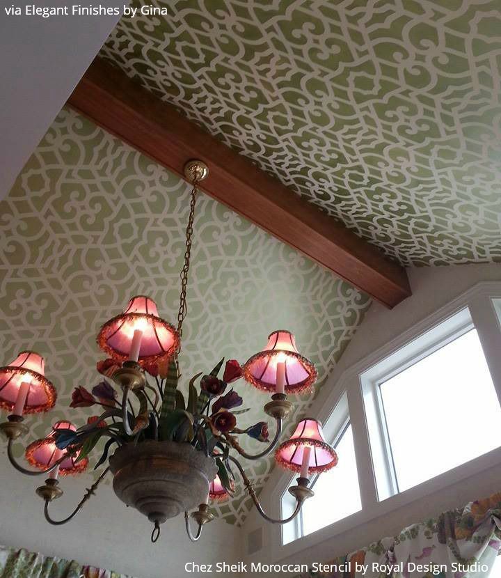 On the Up and Up: 10 Ideas on How to Decorate Your Home with Ceiling Stencils