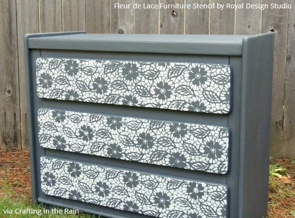 Lovely Lace Stencils for Sweet Stenciled Spaces - 11 DIY Room Makeovers using Lace Designs that You Have to See to Believe! - Royal Design Studio