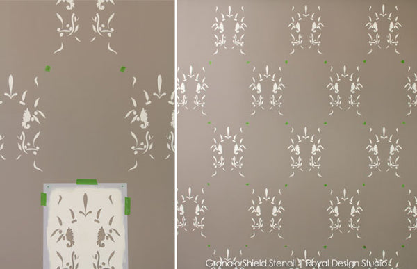 Stencil an Accent Wall: Old World is New Again - DIY Tutorial from Royal Design Studio