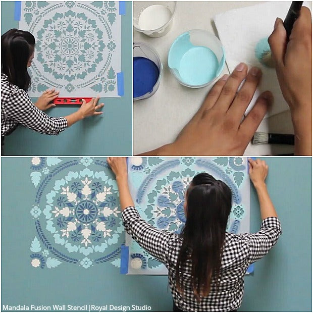 [VIDEO TUTORIAL] The Complete Guide to Wall Stencils & Wall Stenciling and Painting! DIY Tutorial - Learn How to Stencil a Wallpaper Look with Royal Design Studio