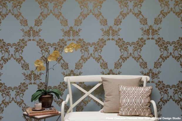 How to Stencil an Accent Wall in Only an Hour (VIDEO TUTORIAL) - Royal Design Studio