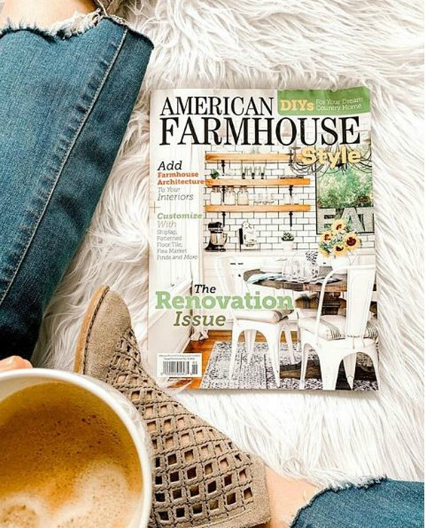 Floor Tile Stencils in American Farmhouse Style Magazine! - Shabby Chic DIY Decor Project with Farmhouse Stencils, Tile Stencils, Floor Stencils from Royal Design Studio