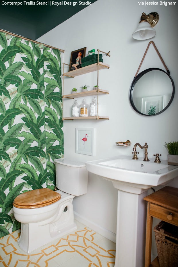 The DIY Renovation Hack That Will Save You $1000s: Bathroom Tile Floor Stencils