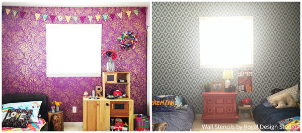 Decorating Kid’s Rooms with a Spoonful of Imagination - 2 Ideas on using Wall Stencils to Decorate a Boy's or Girl's Room