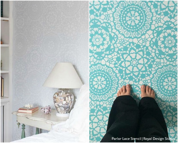 Looking for Insta-Inspiration for Your Next Stencil Project? Check out these gorgeous stenciled interiors! Royal Design Studio Stencils