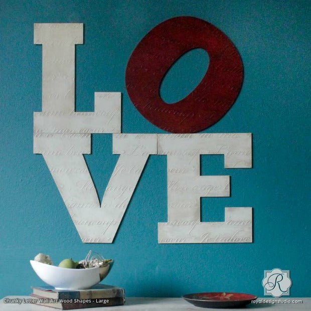 Say It with Craft Stencils & Letter Wall Art Ideas - Nursery Decor, Wedding Gifts, Dorm Room - Royal Design Studio