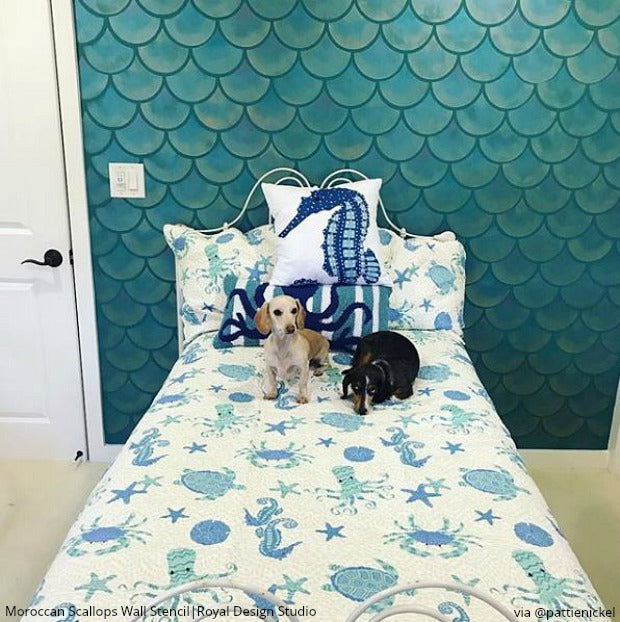 Insta-ideas for DIY Home Decorating Hacks from Instagram - Easy and Cheap Decor Ideas that Anyone Can Do with Paint and Pattern - Wall Stencils, Furniture, Stencils, Floor Stencils from Royal Design Studio royaldesignstudio.com