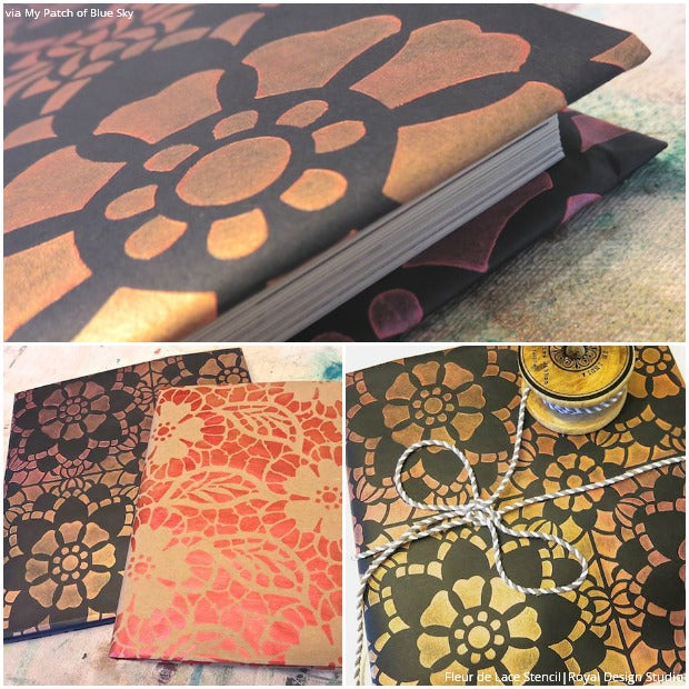 Painting & Stenciling Decorative Books - Craft Stencil Decor Ideas from Royal Design Studio