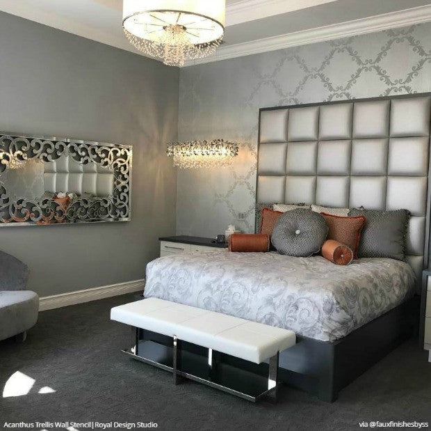 Bedroom Wall Stencil Designs to Sleep in Style - DIY Decor Ideas for Painting Wall Designs - Royal Design Studio