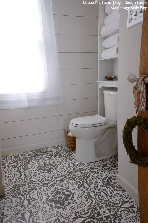 The DIY Renovation Hack That Will Save You $1000s: Bathroom Tile Floor Stencils