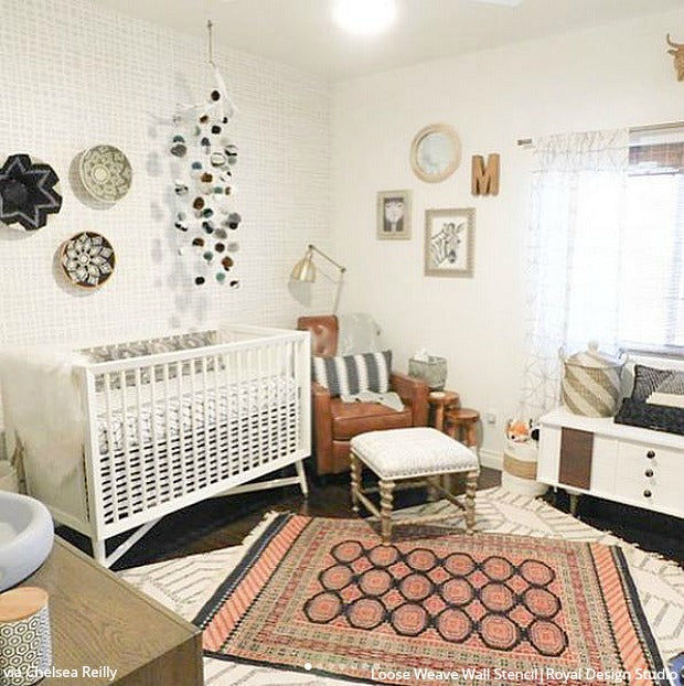 The Cutest Baby Nurseries & Kids Rooms Ever! Home Decorating DIY Ideas using Wall Stencils from Royal Design Studio