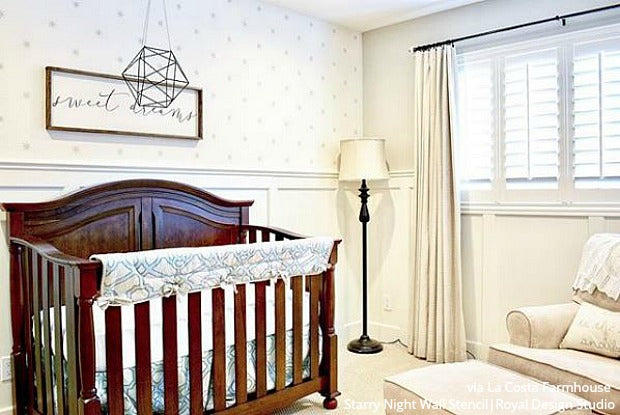 The Cutest Baby Nurseries & Kids Rooms Ever! Home Decorating DIY Ideas using Wall Stencils from Royal Design Studio