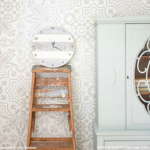 Tile Trend: 12 DIY Home Decor Ideas to Make it Easy and Affordable with Stencils from Royal Design Studio