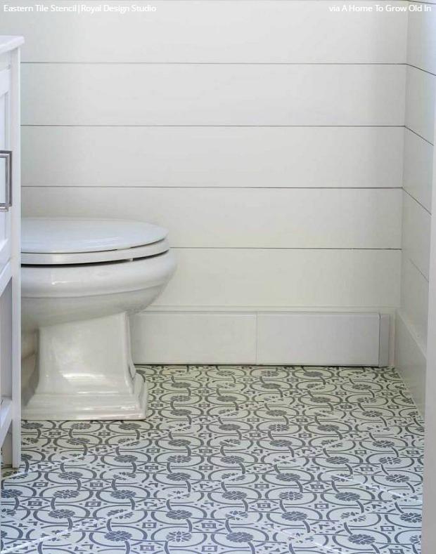 The DIY Renovation Hack That Will Save You $1000s: Bathroom Tile Floor Stencils