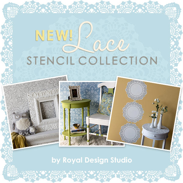 New Lace Stencil Collection for Trendy Home Decor by Royal Design Studio