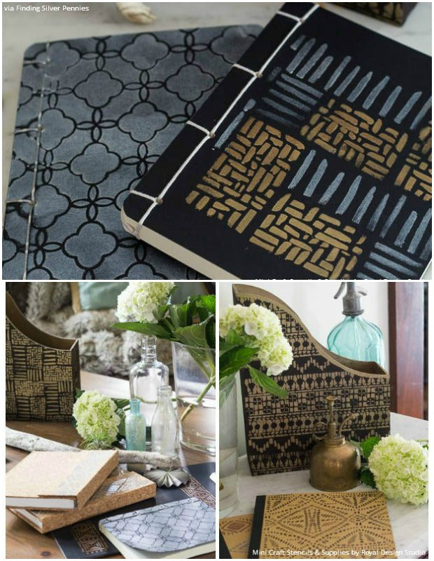 Painting & Stenciling Decorative Books - Craft Stencil Decor Ideas from Royal Design Studio