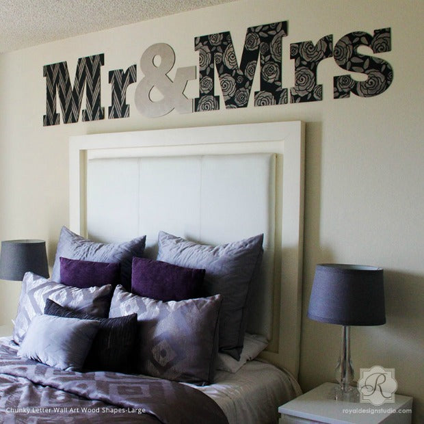 Say It with Craft Stencils & Letter Wall Art Ideas - Nursery Decor, Wedding Gifts, Dorm Room - Royal Design Studio