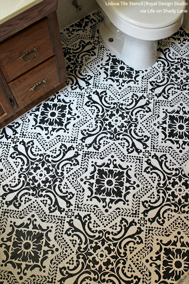 The DIY Renovation Hack That Will Save You $1000s: Bathroom Tile Floor Stencils