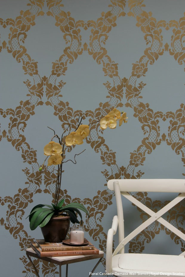 How to Stencil an Accent Wall in Only an Hour (VIDEO TUTORIAL) - Royal Design Studio