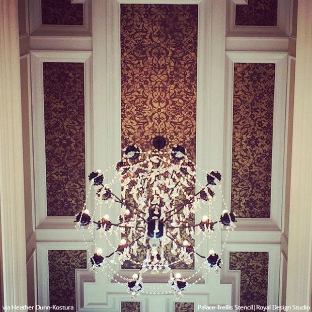 Top It Off: 18 of the Prettiest Ceiling Designs using Ceiling Stencils from Royal Design Studio