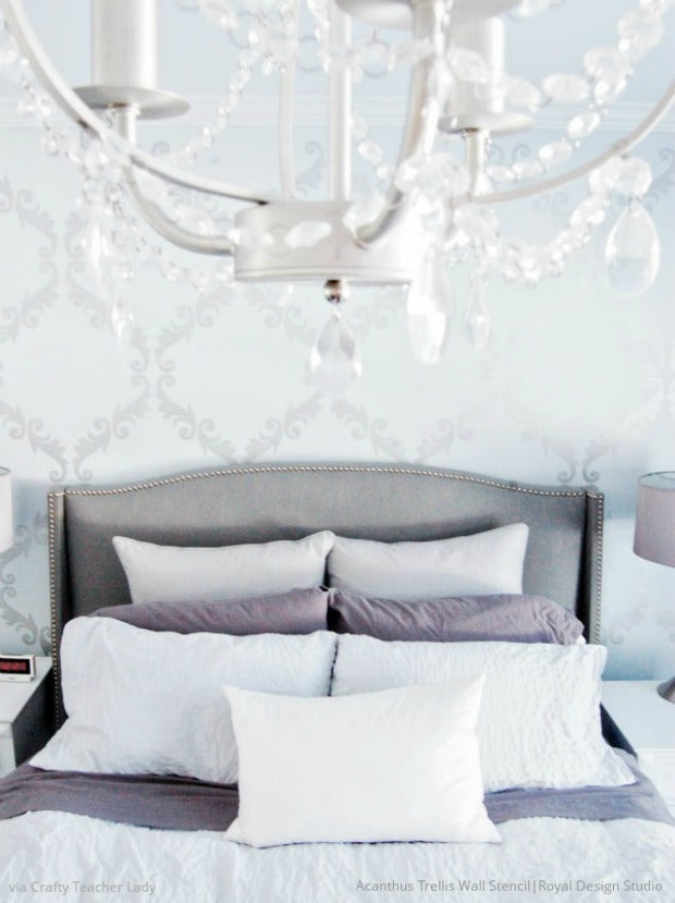 11 DIY Wall Stencil Ideas for Dreamy Romantic Bedroom Decor - Royal Design Studio