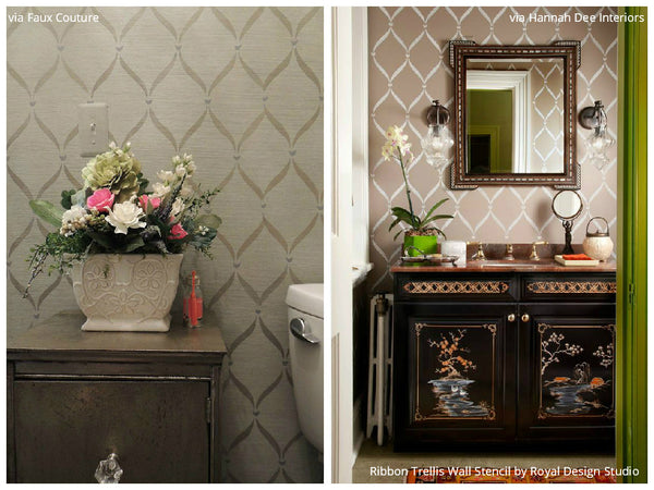 Stencil Ideas for 6 Dreamy DIY Bathroom Makeovers to Help You Relax & Unwind - Royal Design Studio