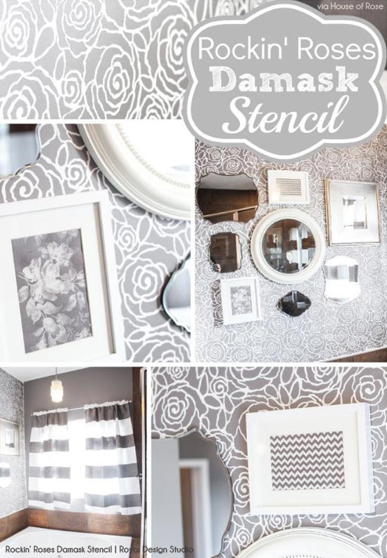 Updating a Tired Bathroom with Stencils