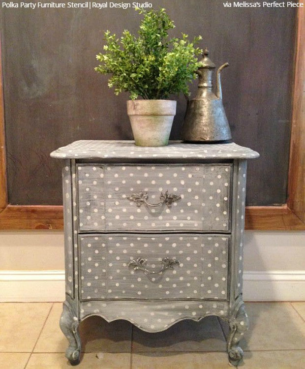 DIY Decor Painting Ideas - Finishing Furniture Touches with Stencil Designs - Royal Design Studio