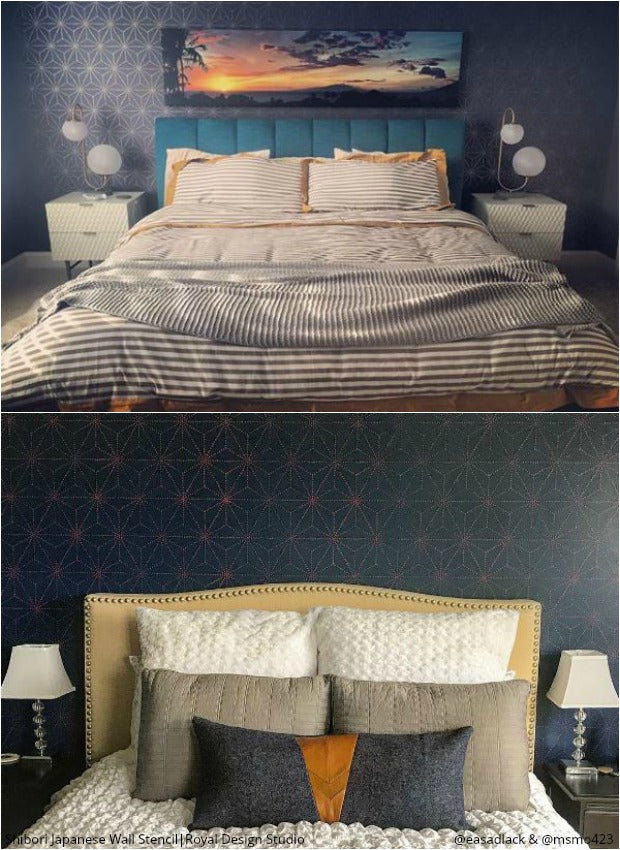 18 Unbelievable Bedroom Wall Stencils that Will Leave You Dreaming - DIY Feature Wall Decor Ideas using Royal Design Studio Stencil Patterns for Painting