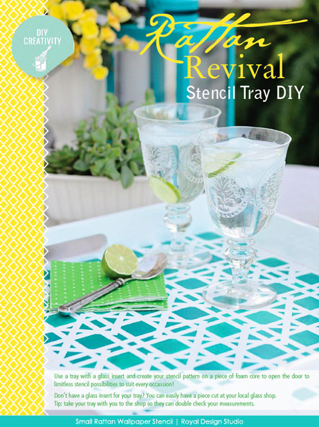 Stenciling a DIY Tray with Royal Design Studio Stencils